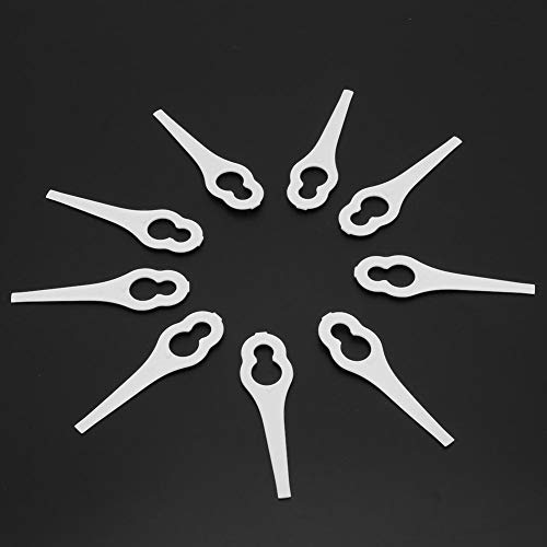 FTVOGUE 50pcs Grass Trimmer Plastic Replacement Blades Lawn Mower Parts for Bosch ALM 28 30 (White)