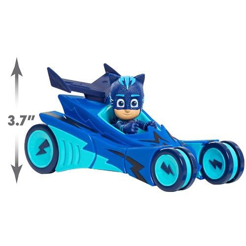 PJ Masks Catboy & Cat-Car Toy, 2-Piece Articulated Blue Action Figure and Vehicle Set for Fans, Boys, Kids, Ages 3 and Up by Just Play