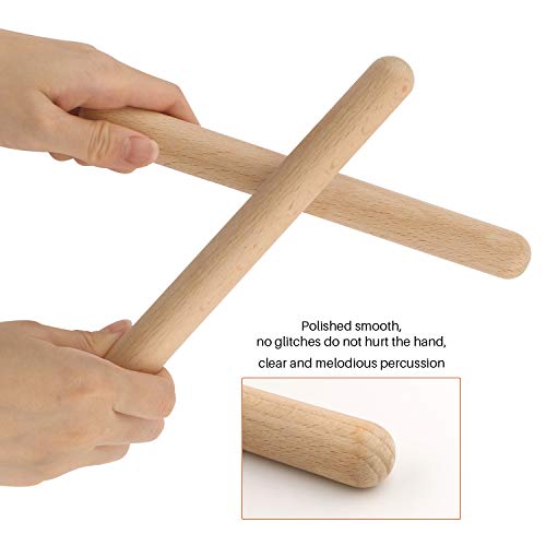 12Pcs Wood Hand Percussion Shakers Musical Instruments For Kids Toddler Natural Wooden Percussion Toy Set For Gift, 4Pcs Egg Shakers,4Pcs Musical Rhythm Sticks,4Pcs Wooden Castanets #TOP2