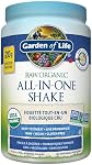 Garden of Life Raw Shake alimentaire tout-en-un, Vanille, (28 portions- 969g.) emballés avec 20 g of Protéines végétales biologiques certifiées emballées avec une nutrition incroyable pour aider à construire le muscle maigre.Assists dans le bâtiment of muscle maigre en combinaison avec l'esprit