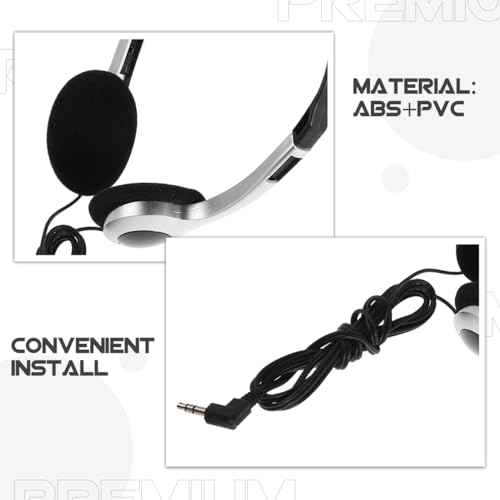 Image of LALAFINA Retro Headphones with Wired USB-c Adapter Vintage Silver Finish for Women and Compatible with Computers Phones Tablets for School Library Travel Use Lightweight and Stylish Audio
