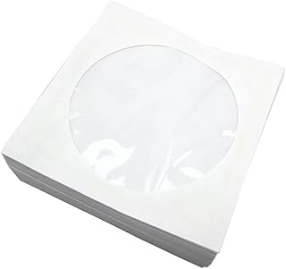 USHOBE 100 Pçs Pacote Malas Organizadoras Bolsas CD Estojo De Armazenamento Dvd Bolsas De Armazenamento CD Suporte De Armazenamento CD Estojo De Armazenamento De Vídeo Carteira CD Sacola