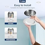 Amico 24 Pack 5/6 inch 5CCT LED Recessed Lighting, Dimmable, 12.5W=100W, 950LM, 2700K/3000K/4000K/5000K/6000K Selectable, Retrofit Can Lights with Baffle Trim, IC Rated - ETL & FCC, White - Image 2