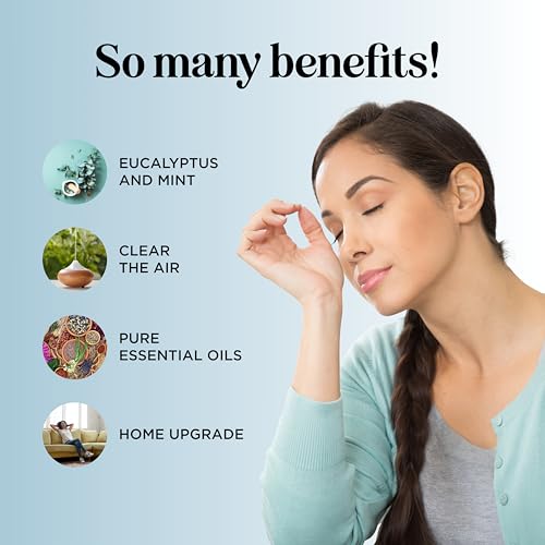 Image of Breathe Essential Oil for Diffuser - Invigorating and Refreshing Breathe Essential Oil Blend with Eucalyptus Peppermint Tea Tree and Mint for Diffusers for Home and Shower Aromatherapy (4 Fl Oz)