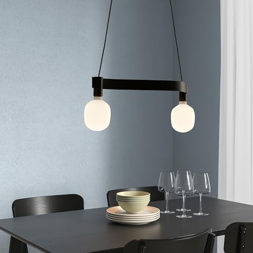 Lampe à suspension avec ampoule TRÅDFRI ACKJA ProTuning vague noir - 4