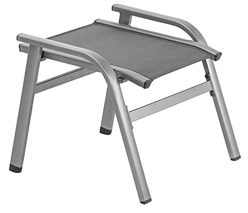 Dehner Stapelhocker Chicago, 56.8 x 60.5 x 48 cm, Aluminium, Kunststoff, grau