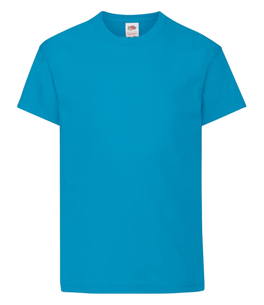 Fruit of the Loom boys' t-shirt., Boys', 61-033-0, Azur Blue, 152 cm