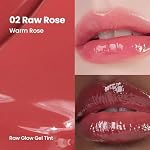 HINCE Raw Glow Lip Tint - Stain Glazed, Glossy Dewy Lip Gloss, Non Sticky & Long Wearing for Natural Glass Glow, Hydrating, Moisturizing Liquid Lipstick, Vegan, 0.13 fl.oz. (RAW ROSE, 02) - Image 2
