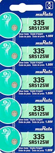 Murata 335 SR512SW Silver Oxide Watch Battery 5-Pack