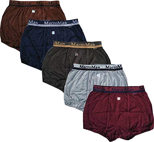 Image of Rupa Macroman Men's Cotton Brief (Assorted Colours, 110 cm, 4XL) - Pack of 5(Colors and Prints May Vary)