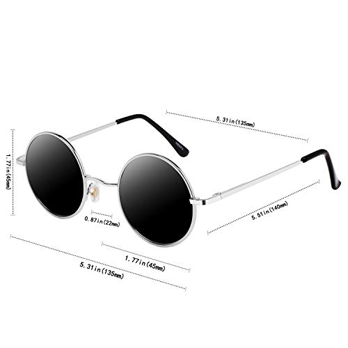 Image of Vintage Small Round Polarized Hippie Sunglasses for Men Women Circle Sun Glasses NP1002