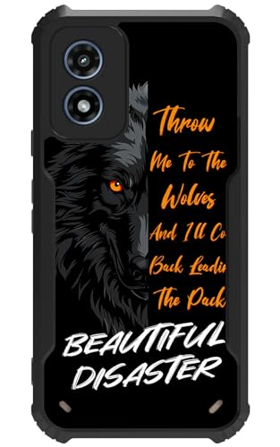 RWUTYTIUL for Motorola Moto G Play 2024 Case, Cool Wolf