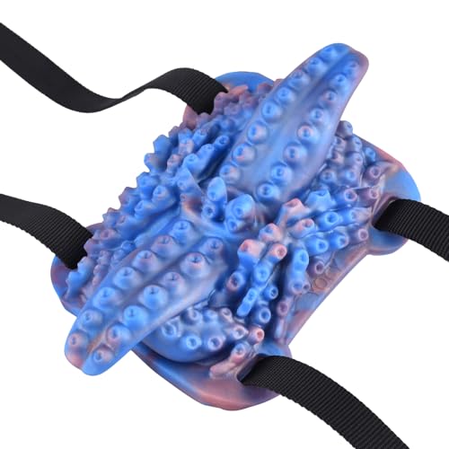 Multiple Use Fantasy Unique Design Bumpy Octopus Tentacle Waterproof Foreplay Sex Grinder Female Masturbation Adult Game Tool with Strap for Women Multi-Color Soft Liquid Silicone Made