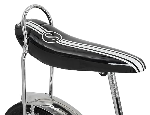 Image of Schwinn Krate Classic Sting-Ray Bike, Bike for Kids or Adults, Steel Frame & Springer Fork, Fenders, Single Speed, Coaster Brake, Grape