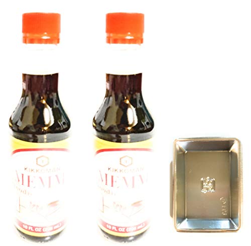 2 Pack Kikkoman Memmi Noodle Soup Base 10 Fl Oz Each And 2 Soy Sauce Dish 麵味