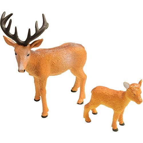 Constructive Playthings Tom-64 Vinyl Forest Animal Play Set, Figurine Animal Collection, Set Of 4 Animals #TOP4