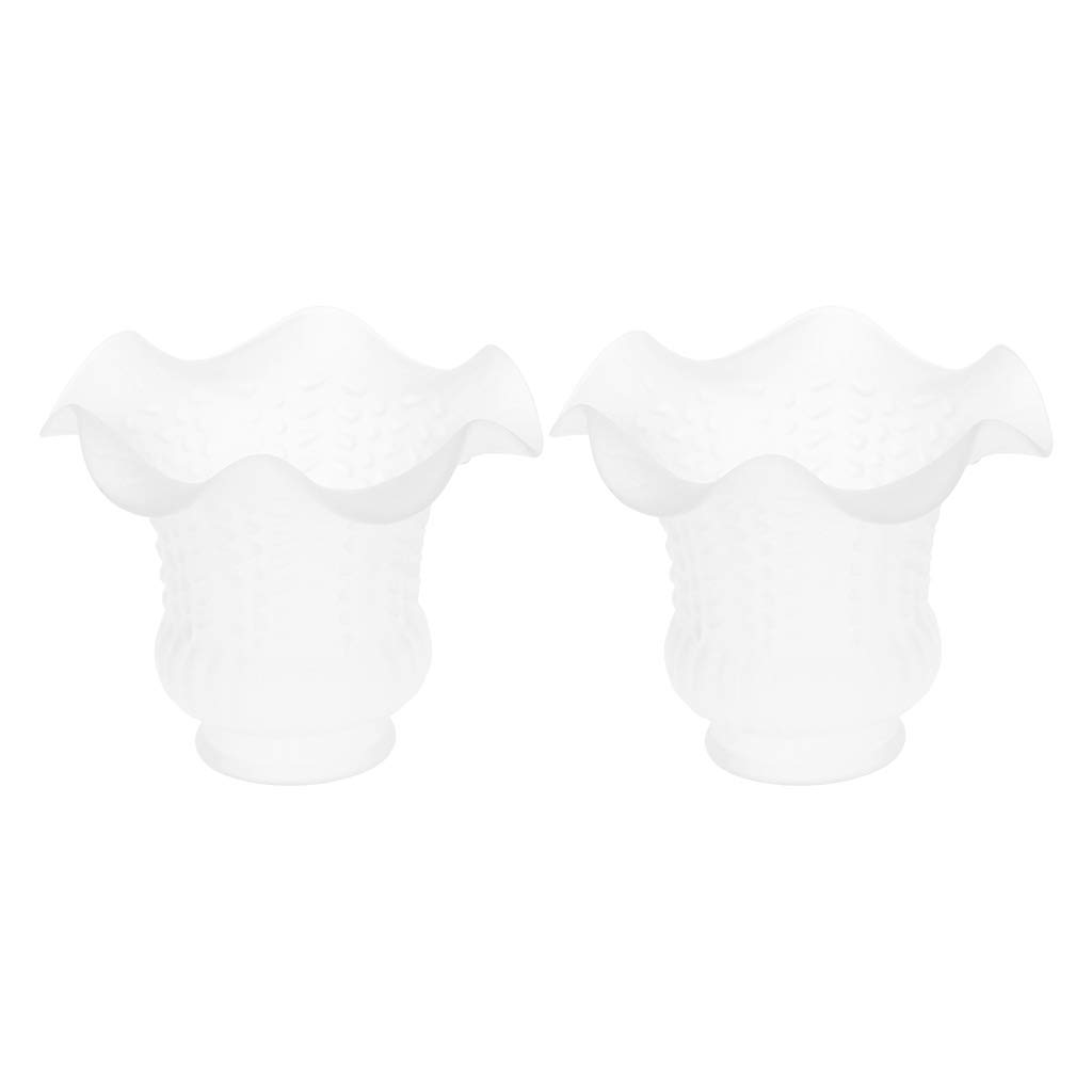 2pcs E27 Modern Flower Shape Clear Glass Ceiling Fan Lights Lampshade|Home & Garden | Lamps, Lighting & Ceiling Fans | Lamp Shades| Lamp Shades-image-32