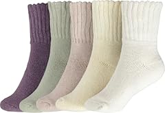 Beige Yellow Green Light Pink Purple 5 Pairs