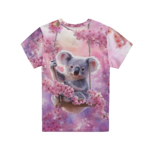 Image of WELLFLYHOM Kids Tshirts Girls Boys Short Sleeve Crewneck Tees Shirts Casual Sport Pullover Tops Size 3-16 Years