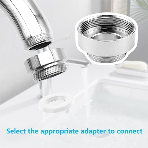 16 Stück Wasserhahn Adapter Set, Messing Wasseranschluss Adapter mit Dichtungen, Gewindeadapter, Wasserhahn Aufsatz, für Gartenschlauch Anschluss, Spülbecken, Wasserfilter