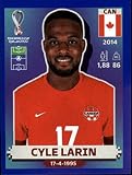 2022 Panini World Cup Qatar Stickers Blue Parallel Soccer #CAN20 Cyle Larin Canada Group F Officially Licensed Sticker Single Card (small, paper thin 49x69 mm)