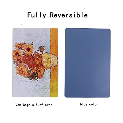 Xinyun Sunflower Faux Leather Placemats Set Of 6 Van Gogh Place Mat Reversible Waterproof Heat Resistant Anti Oil Decorate Eco-Friendly Table Mats For Kitchen Patio Garden Picnic Beach Dining Table #TOP3