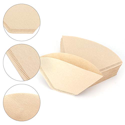 Segarty #4 Coffee Cone Filters, 200 Count Pack Size 4-6 Cup Natural Unbleached Brown Paper Disposable Pour Over Maker Basket Dripper For Most Brewer Machine For Home, Office, Cafetera #TOP4