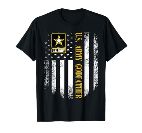 Vintage US Army Padrino con bandiera americana regalo Maglietta