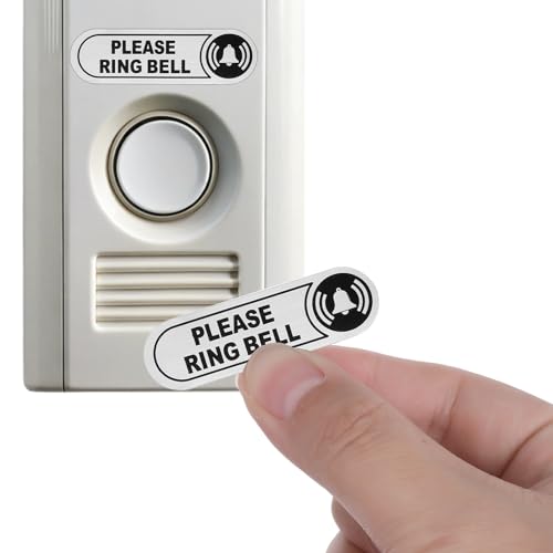 ElevateTech Tiny Please Ring Bell Sticker�A8�� 4�T�C�Y �h�A�x���T�C���X�e�b�J�[ �����ȃ����O�x���T�C�� �h�A�x���p�A�����͂Ȏ��ȔS�����A�z�[���r�W�l�X�I�t�B�X�p�N�C�b�N�C���X�g�[��
