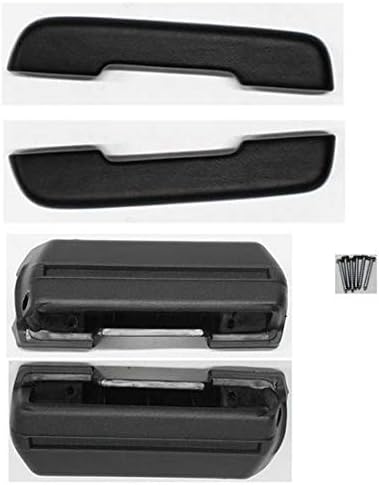 Reproduction Front Arm Rest Pads and Bases, 5-Piece Kit, Black