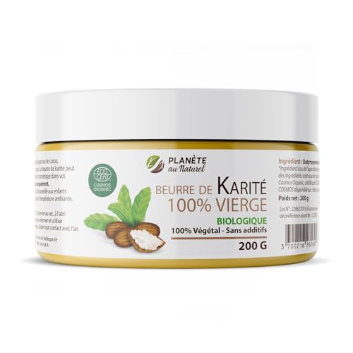 Beurre de Karité 200 g - Biologique - 100% vierge - 100%...