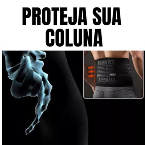 Cinta Para Lombar Com Dupla Hastes Flexíveis Ortopédica