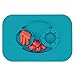 Price comparison product image iDesign InterDesign IDjr Kid's Placemat, Silicone Divided Dinner Plate with Cup Holder, Turquoise, Teal, 36.8 cm x 24.8 cm x 2.8 cm