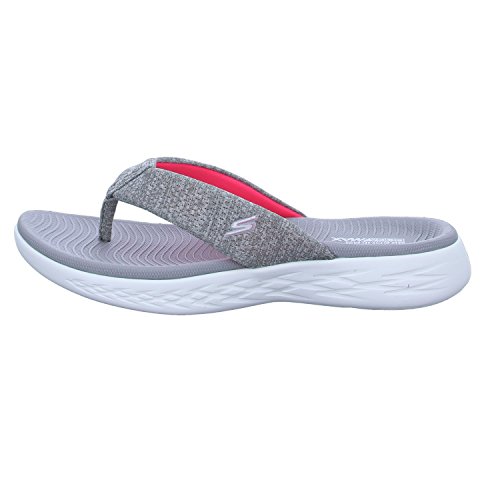 Skechers Performance Women's on-the-Go 600-15304 Flip-Flop, gray/pink, 10 M US