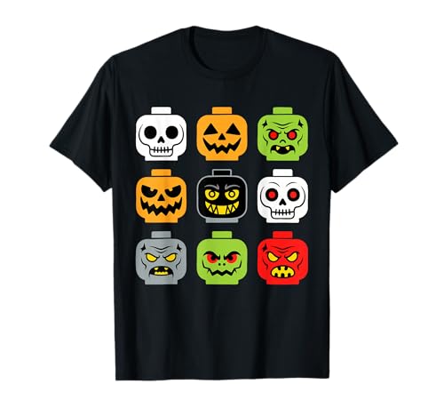 Halloween Building Brick Head Shirt Adult Men Kids Youth Boy T-Shirt