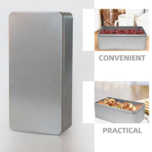 Boîtes à thé rectangulaires et rangement de thé blanc argenté GALPADA - 4