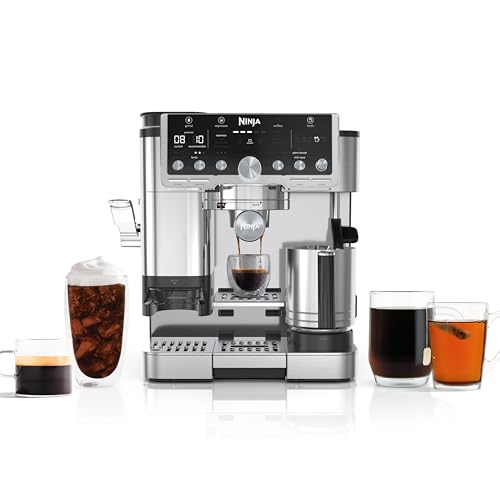 Comparison: Most Expensive Coffee Maker 5 Ninja Luxe Café Pro Series, Espresso Machine, Drip Coffee, Cold Brew, Hot Water, Integrated Tamper, Built-in Grinder, Hands-Free Frother for Cappuccinos, Lattes, Americanos, Dairy or Non-Dairy, ES701