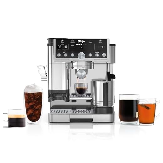 Ninja Luxe Café Pro Series, Espresso Machine, Drip Coffee, Cold Brew, Hot Water, Integrated Tamper, Built-in Grinder, Hands-Free Frother for Cappuccinos, Lattes, Americanos, Dairy or Non-Dairy, ES701