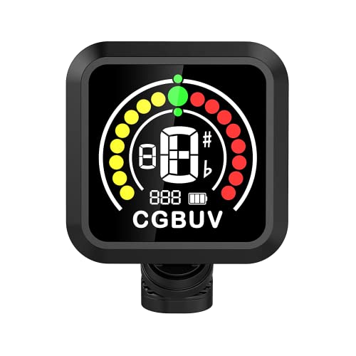 Guitar Tuner Clip On Chromatic Tuner Rechargeable, Super Big Bright Va-Lcd Display, 360° Rotatable #TOP16