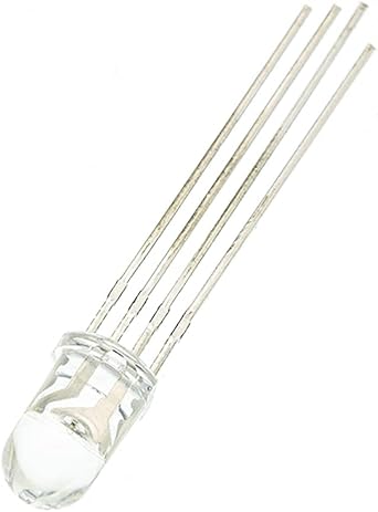 1000 pcs 5mm RGB Multicolor LED Diode Lights Common AnodeClear Round Transparent 3 Color 4 pin Bright Lighting Bulb Lamps Electronics Components Indicator Light Emitting Diodes
