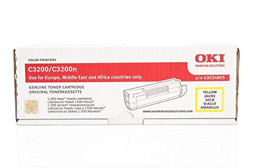 Toner yellow OKI C 3200 original 43034805 aux finitions soignées