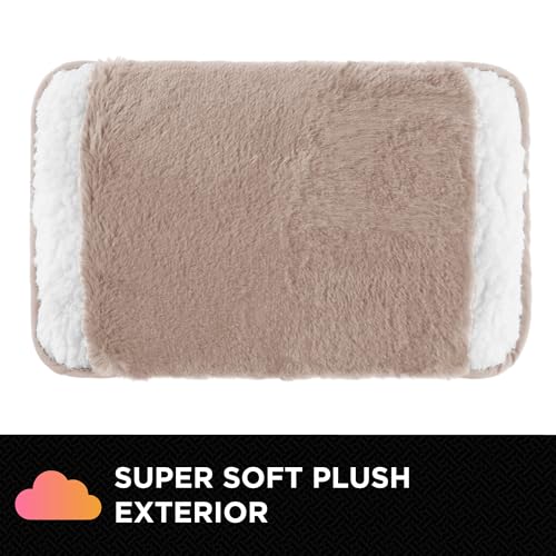Brookstone Faux Fur Hand Warmer - Soothe Cold Hand Muff with Microwavable Gel Pack for Long Lasting Heat - Cozy Sherpa & Plush Lining for Ultimate Comfort - for Women & Men - Taupe - Thumbnail 6