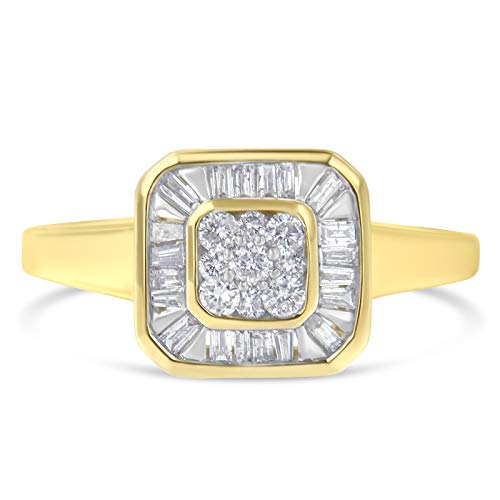 Haus of Brilliance 10K Yellow Gold Diamond Cocktail Ring (1/2 Cttw, I-J Color, SI2-I1 Clarity) - Size 6