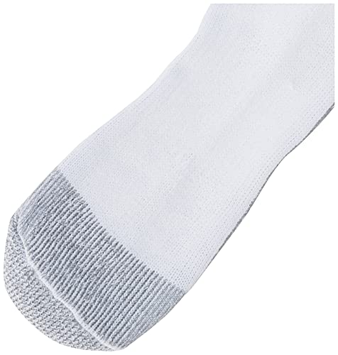 Fruit of the Loom Men's Work Gear Crew Socks with Arch Support | Breathable & Lightweight | 2 Pack Socks,White, Shoe Size 6-12/Sock Size 10-132