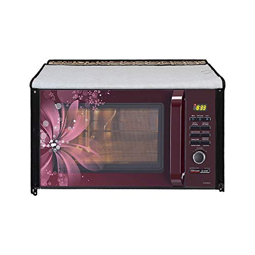 Image of DREAM KING Stylish Design & Printed Microwave Oven Cover Full Closure |waterproof & Dustproof Oven Cover Suitable for All Models - Multicolour SA58