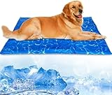 Large Dog Cooling Mat | 35.5''*19.7'' Non-Toxic | Portable | Pet Self Cooling Pad Cushions Bed Sofa 90 * 50cm