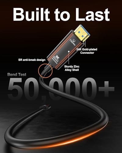 Cable HDMI 2.1 de 8K largo para solucionar interferencias en pantallas HDTV 6