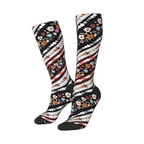 Image of Knee High Socks for Women Girls Fashion Women's Festival Stockings for Casual Running Work Travel