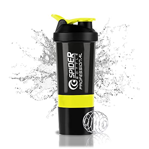 ELLEGIANT Spider Shaker for Protein Shake | Gym Shaker for Protein Shake| Cyclone Gym Shaker with Blender | Protein Shaker with 2 Storage Compartments |Food Grade BPA Free | Multicolour | Capacity 500 ML (B0BTVL8DFW) Amazon Price History, Amazon Price Tracker