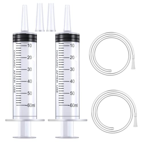 4 Packs Lamb, Goat Puppy Kitten Feeding Tube Kit, 2 Feeding Tube (16 Fr) And 2 X 60 Ml Syringe, Feeding Tool For Small Animals, Pet Feeding Bottle, Pet Feeding Tool, Pet Syringe, Pet Nursing Kit #TOP7
